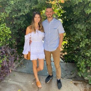 White lace & ruffle dress